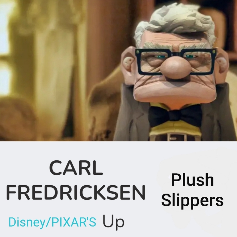 CARL FRIEDRICKSEN from Pixar's UP plush slippers!